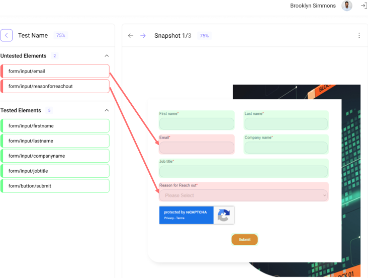 TestMap UI heatmap page v2